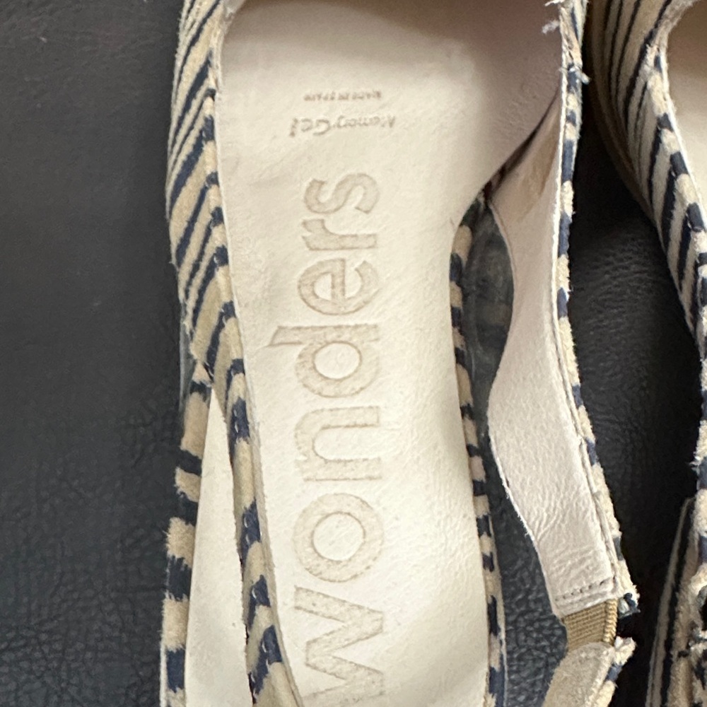 Sz 37(7.5)⭐️New Wonders Spain Zebra Print Leather Slingback. Fits 7.5. - Picture 8 of 16